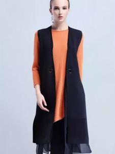 MIK&LA米珂拉2017春夏新品宝蓝色马夹
