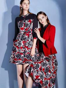 MIK&LA米珂拉2017春夏新品印花裙