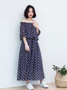 LIULIU MO刘刘墨一字肩连衣裙