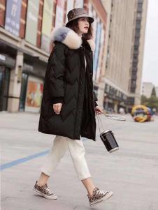 美兰娇丽经典黑色羽绒服