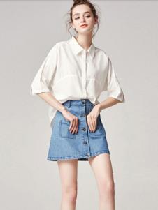 麦光女装新款白衬衫