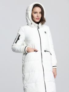 Fivecaman法卡蔓新款白色羽绒服