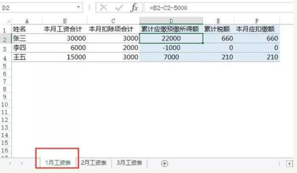 2019年新个税税率表 个税起征5000税率表计算及excel公式