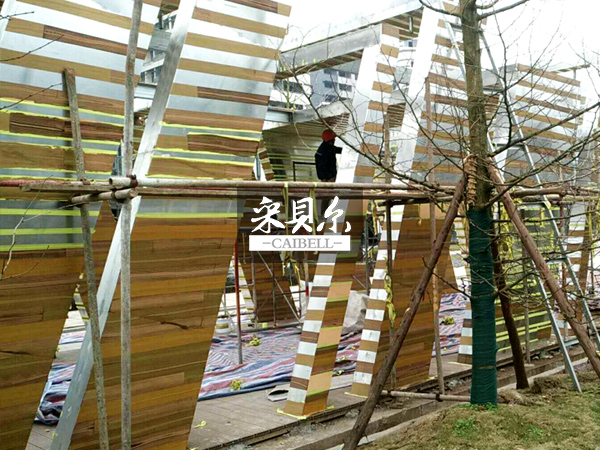 宁夏廊架仿古木纹漆采贝加工技术